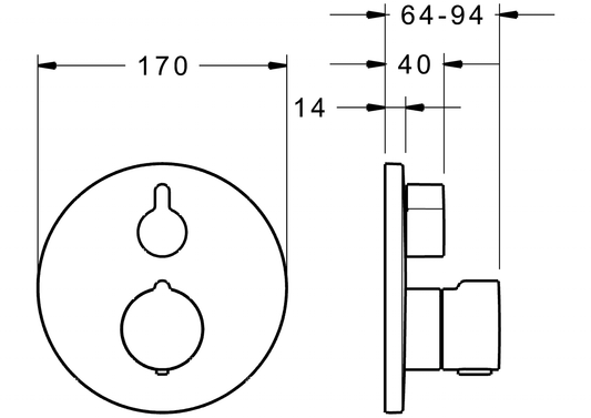 Hansahome Fertigmontageset für Wanne/Brause